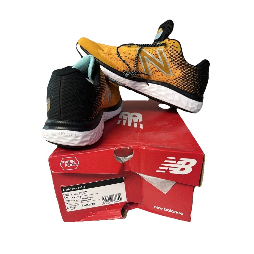 New Balance Fresh Foam 680v7 Running Shoes 'Marigold Surf' Size 12 D (M680YW7)